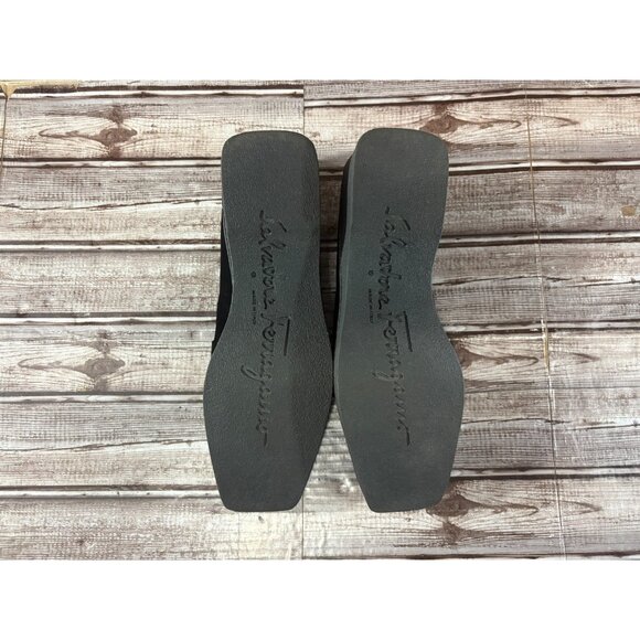 Salvatore Ferragamo Suede loafers Size 10 B color Black New made in Italy - Picture 7 of 11